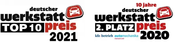 Deutscher Werkstattpreis: Top 10 2021 und 2. Platz 2020